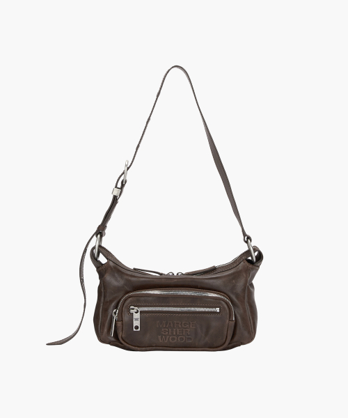 OUTPOCKET HOBO MINI_washed brown pull-up