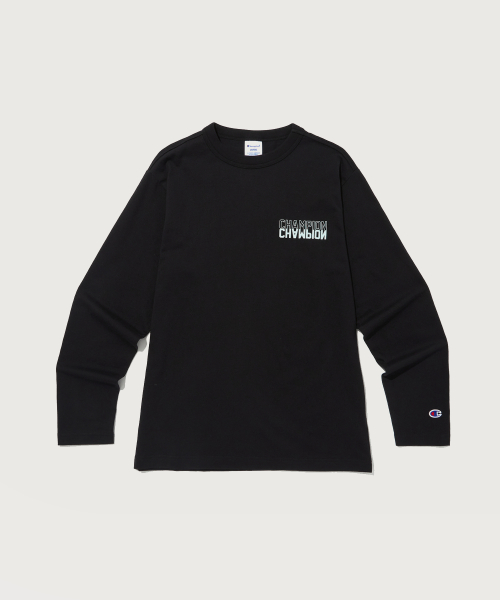 백 박스 그래픽 긴팔 티셔츠 Black