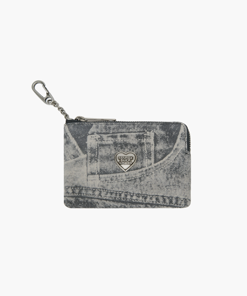 HEART ZIPPER WALLET_SILVER LOGO_suede_5colors