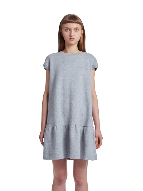Ruffle Midi Dress_Grey