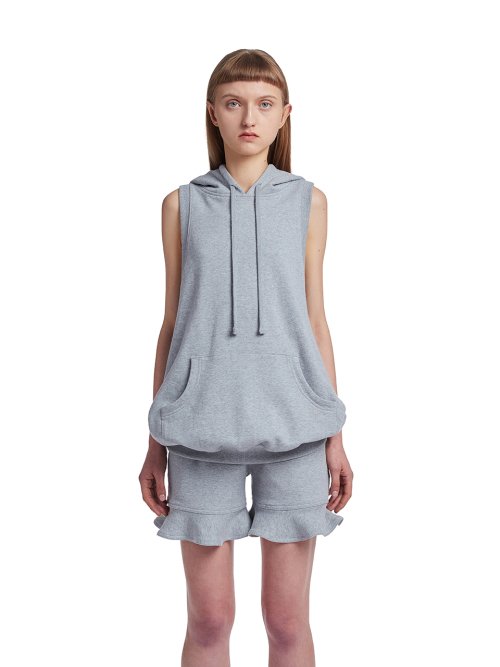 Hoodie Vest_Grey
