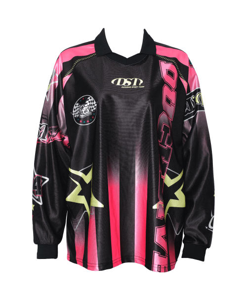 BASEBALL STITCH JERSEY LONG SLEEVE BLACK