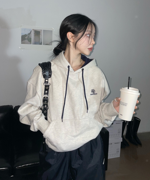 [2TYPE] STITCH COMBI HOODIE [6color]