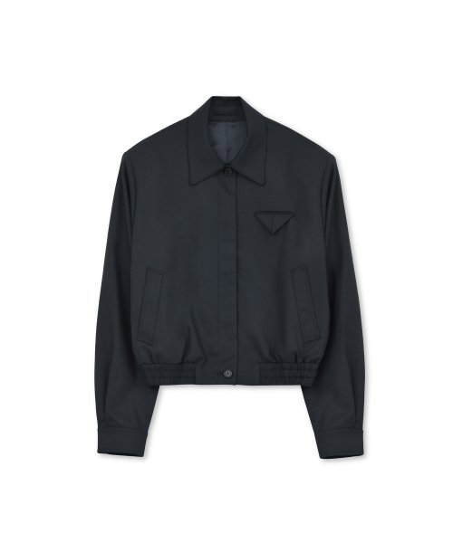 W Wool Blouson, Black