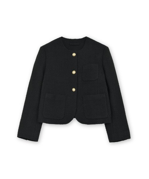 W Tweed Jacket, Black