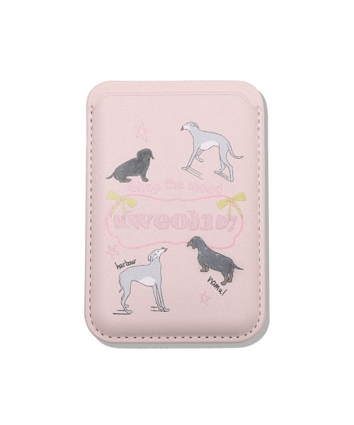 puppy magnet wallet (pink)