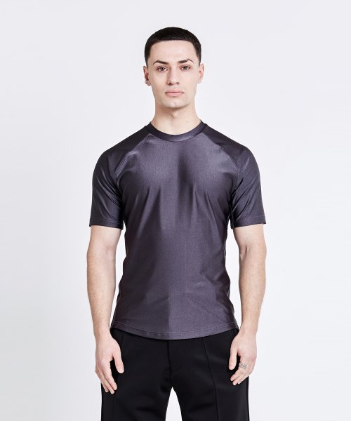 Triangle Back logo T-shirt - Charcoal