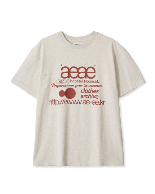 WEB LOGO T-SHIRTS [OATMEAL]