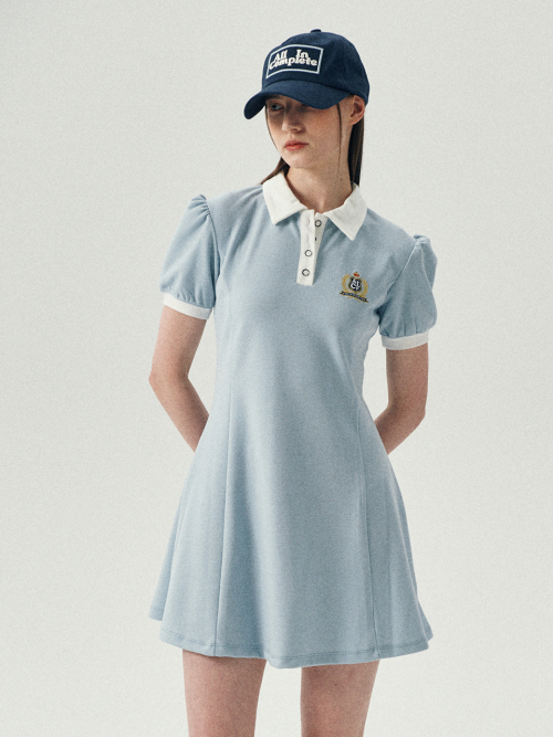 Puff Flared PK One-Piece (Sky Blue)