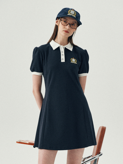Puff Flared PK One-Piece (Navy)