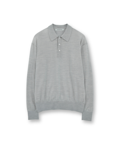 Knit Pique Shirt, Light Grey
