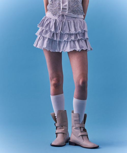 [NF] PUFF SWEAT CANCAN MINI SKIRT(MELANGE)_F24QD874