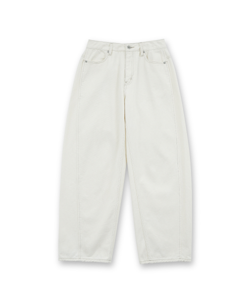 W Curved Denim, Ecru
