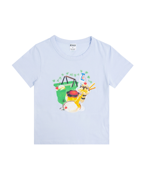 DESSERT CROP H/S TEE [BLUE]