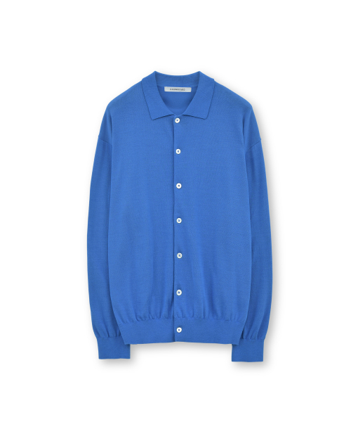 Collar Cardigan, Blue