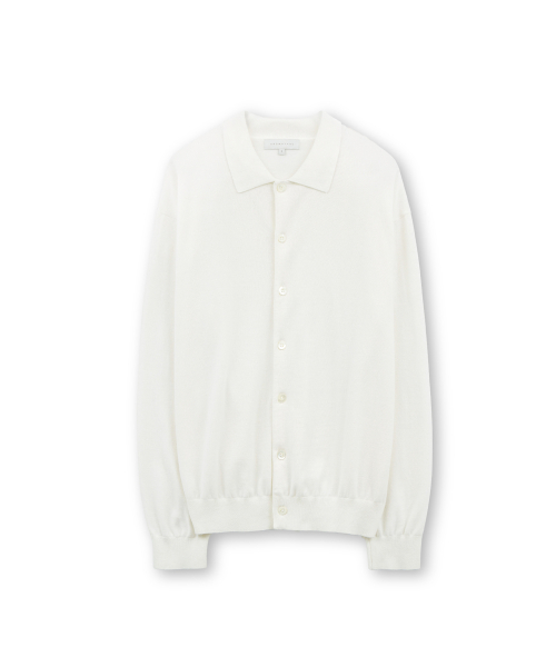 Collar Cardigan, Ivory