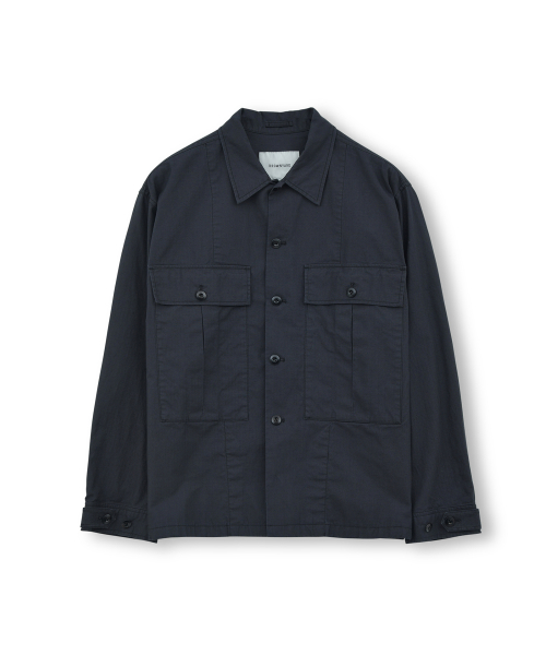 Military Shirt Jacket, Black