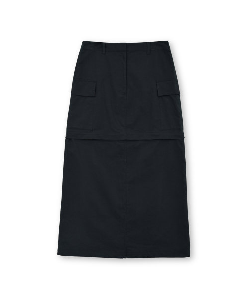 W Convertible Skirt, Black