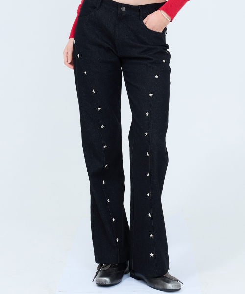 RT BOOTSCUT PANTS(BLACK)