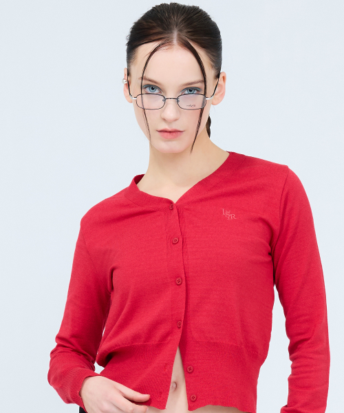 LVTR KNIT CARDIGAN(RED)