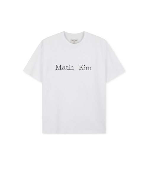 MATIN KIM LOGO TOP IN WHITE