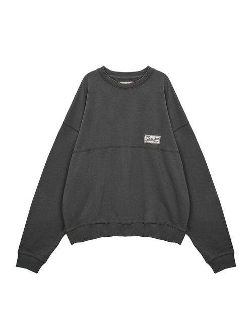 STITCH LABEL SWEATSHIRT IN CHARCOAL