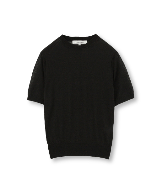 W Essential Half Knit, Black