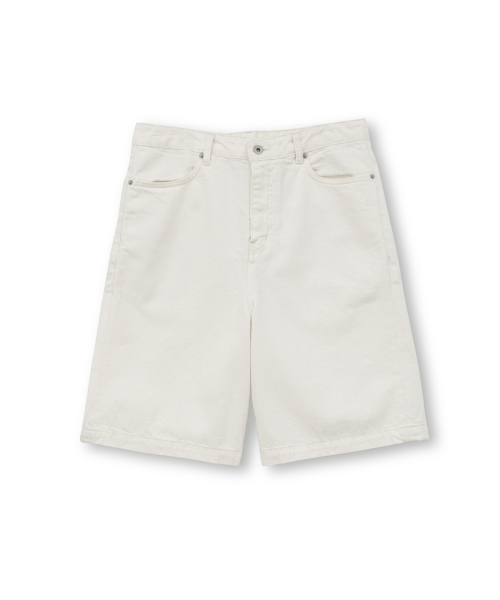 24SS Denim Shorts, Ecru