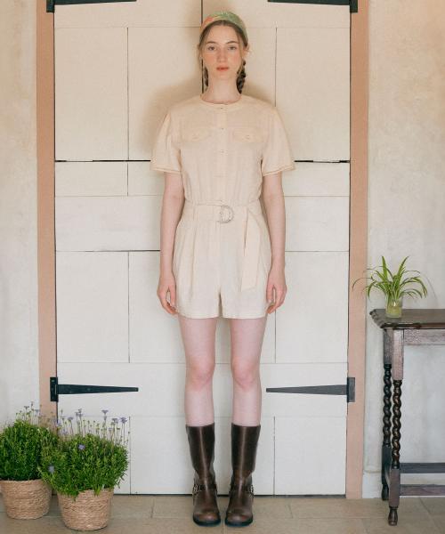 BELT JUMPSUIT IVORY