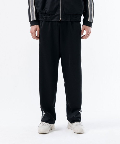 RING TAPE TRACK PANTS BLACK