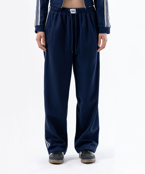 RING TAPE TRACK PANTS NAVY