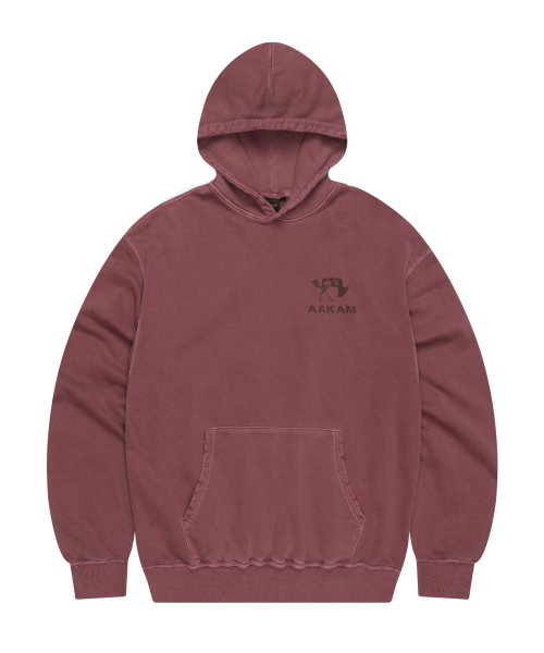 Distressed Flag Printed Hoodie (Red)