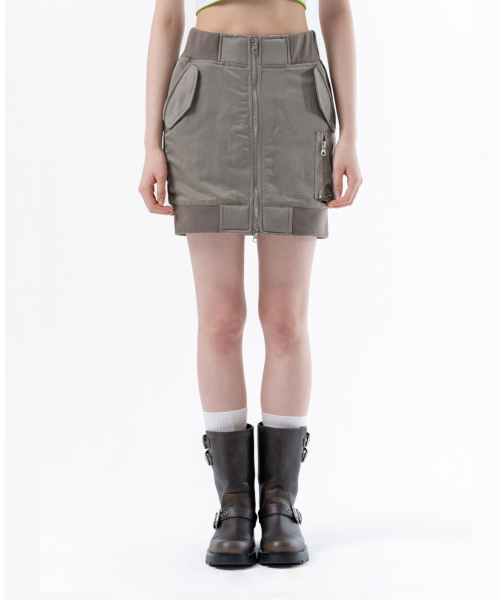 MA-1 MINI SKIRT BEIGE KHAKI