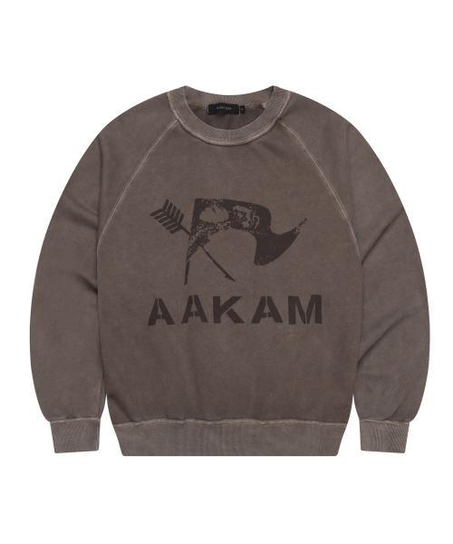 Flag Printed Sweatshirts (Brown)