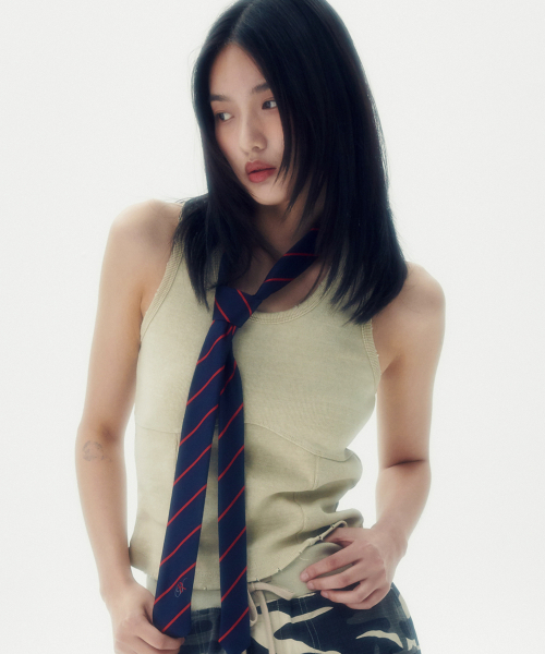WASHED RACERBACK TOP [BEIGE]