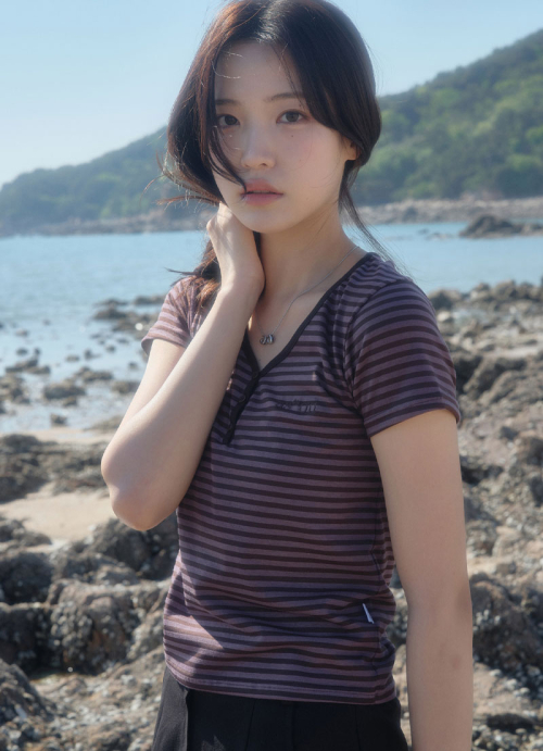 CANDY STRIPE T / PURPLE