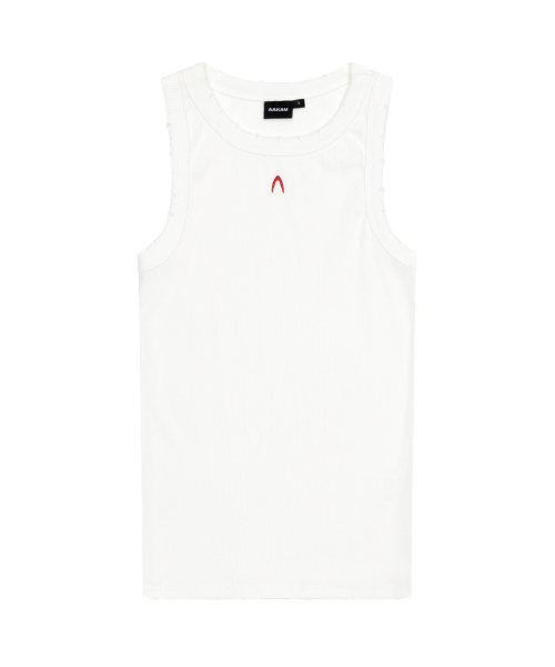 Logo Embroidered Sleeveless (White)