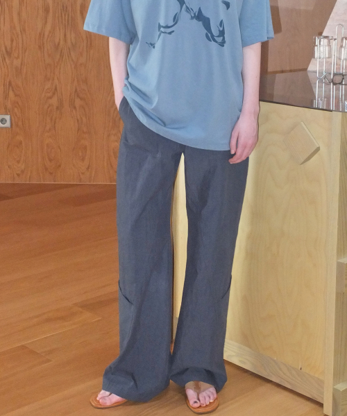 BAKER WIDE PANTS - NAVY