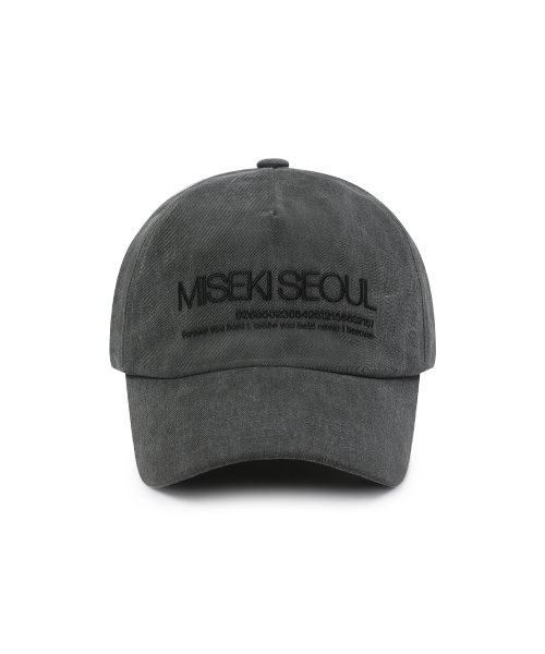 Misekiseoul logo ball cap CHARCOAL