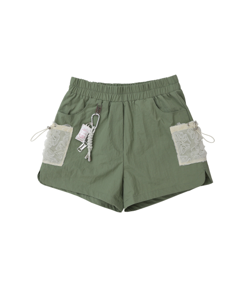 lace cargo pants (khaki)