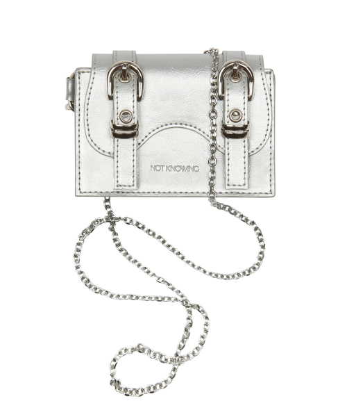 SADDLE BELTED MICRO BAG (SILVER)