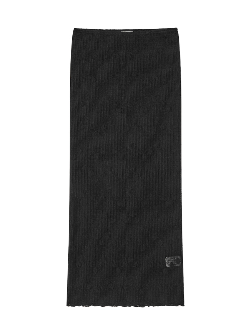 ISLAND SHEER LONG SKIRT (BLACK)