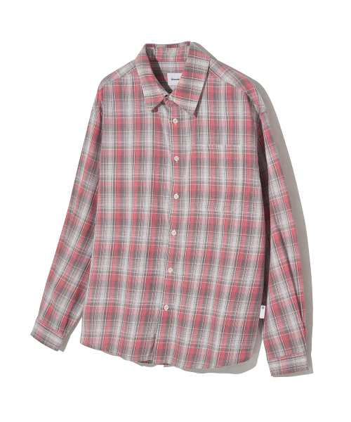 Oversized Check Pocket Shirt