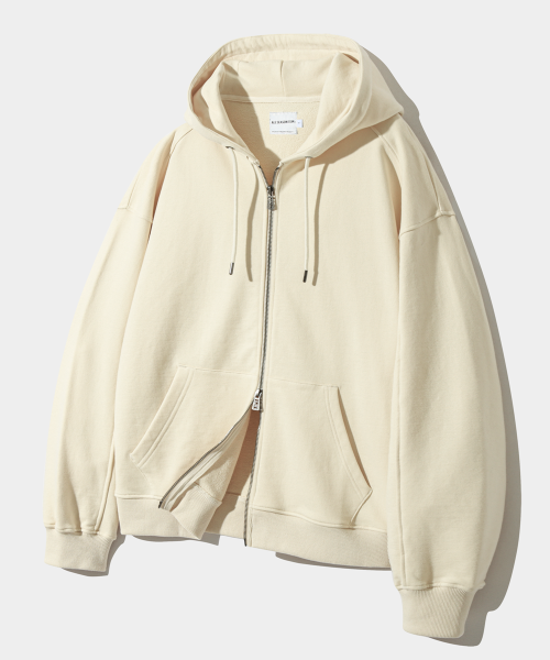 ASI FOUR-SEASON ESSENTIAL SWEAT HOODED ZIP-UP_OATMEAL
