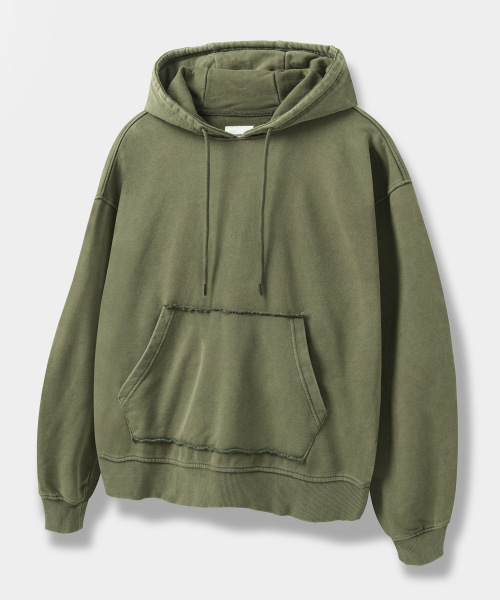 ASI FOUR-SEASON ESSENTIAL SWEAT HOODED T-SHIRT_PIGMENT OLIVE
