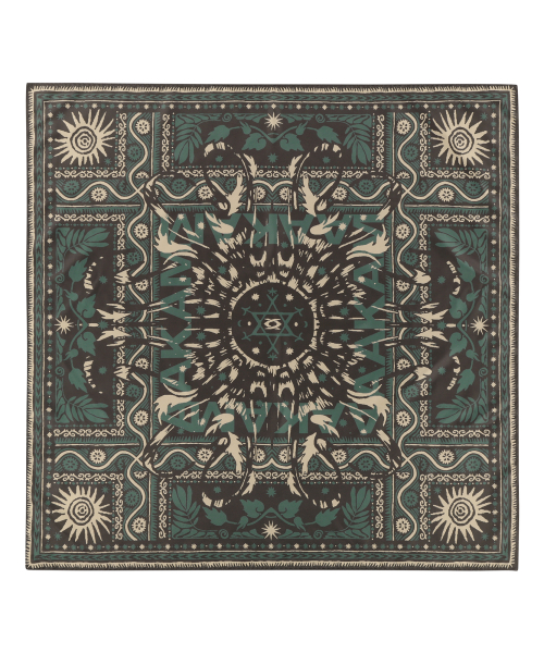 Western Sun Printed Scarf (Brown)