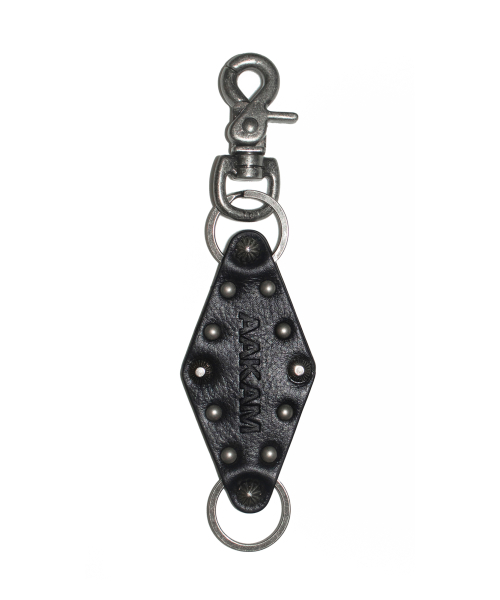Studded Leather Keyring (Diamond)