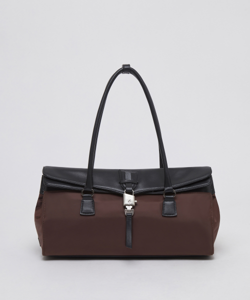 Luv lock duffle bag(Nylon brown)_OVBAX24520DKB