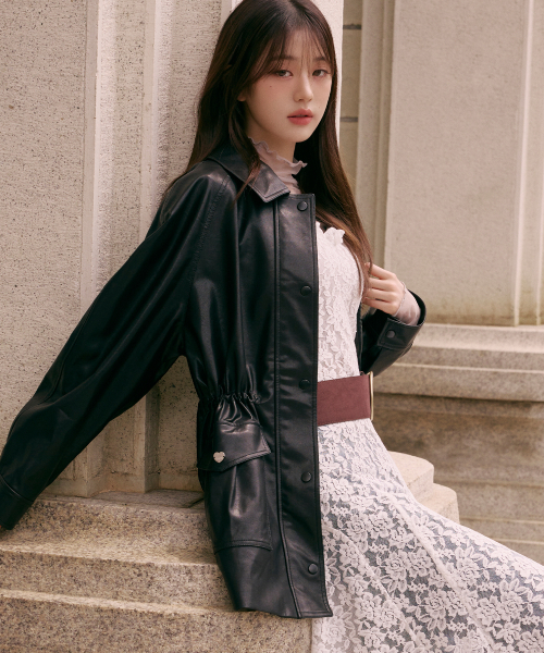 LEATHER POCKET JACKET BLACK