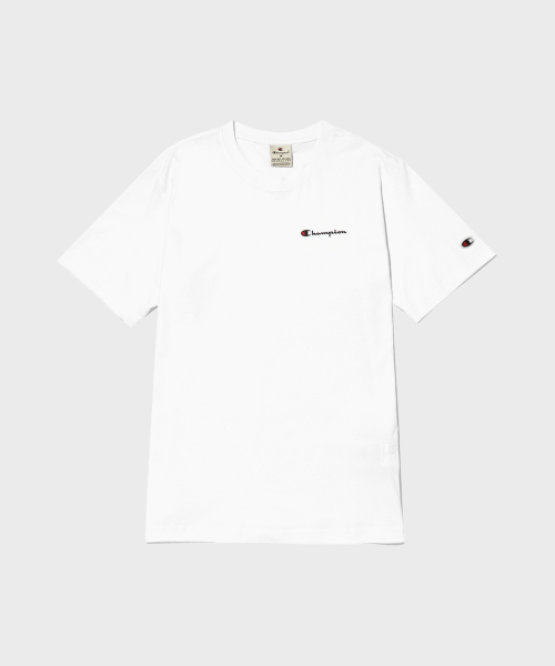 스몰 스크립트 로고 코튼 반팔 티셔츠 White